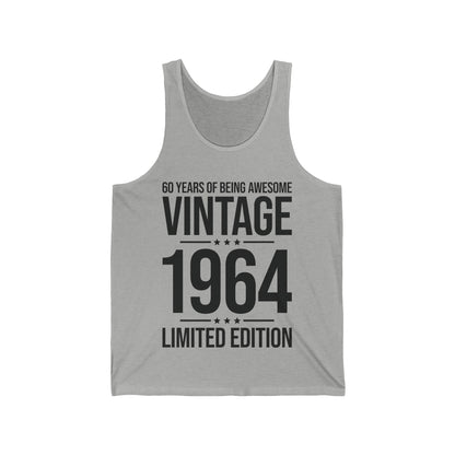 60 Year Old Gifts Vintage 1964 60 Years Awesome 60th Birthday Tank Tops