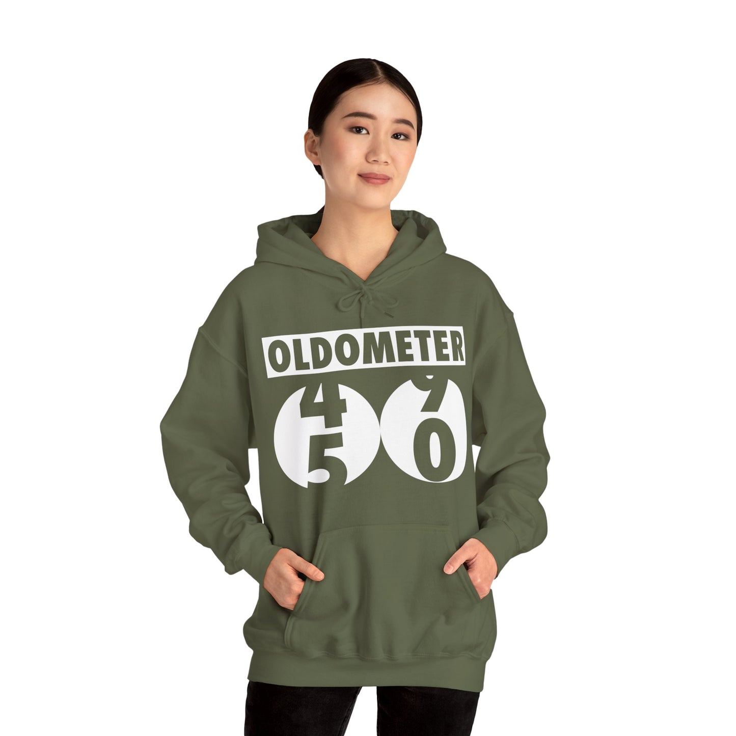 Funny Oldometer Odometer 50th Birthday Gift 50 yrs Old Joke Hoodie For Men Women Hoodie