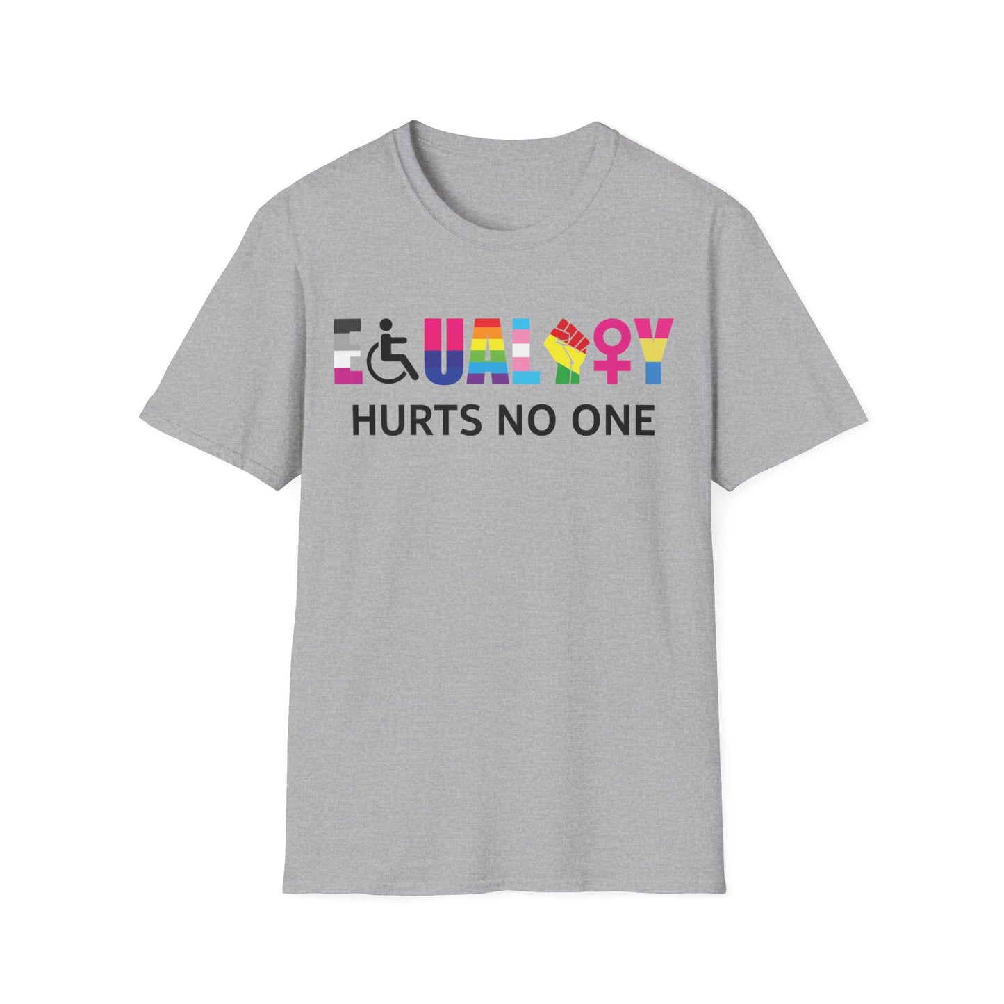 Equality Hurts No One LGBT Black Disabled Women Right Kind Pride T-Shirt