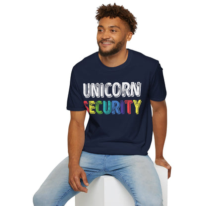 Funny Unicorn Security Costume Police T-Shirt Men Women Kids