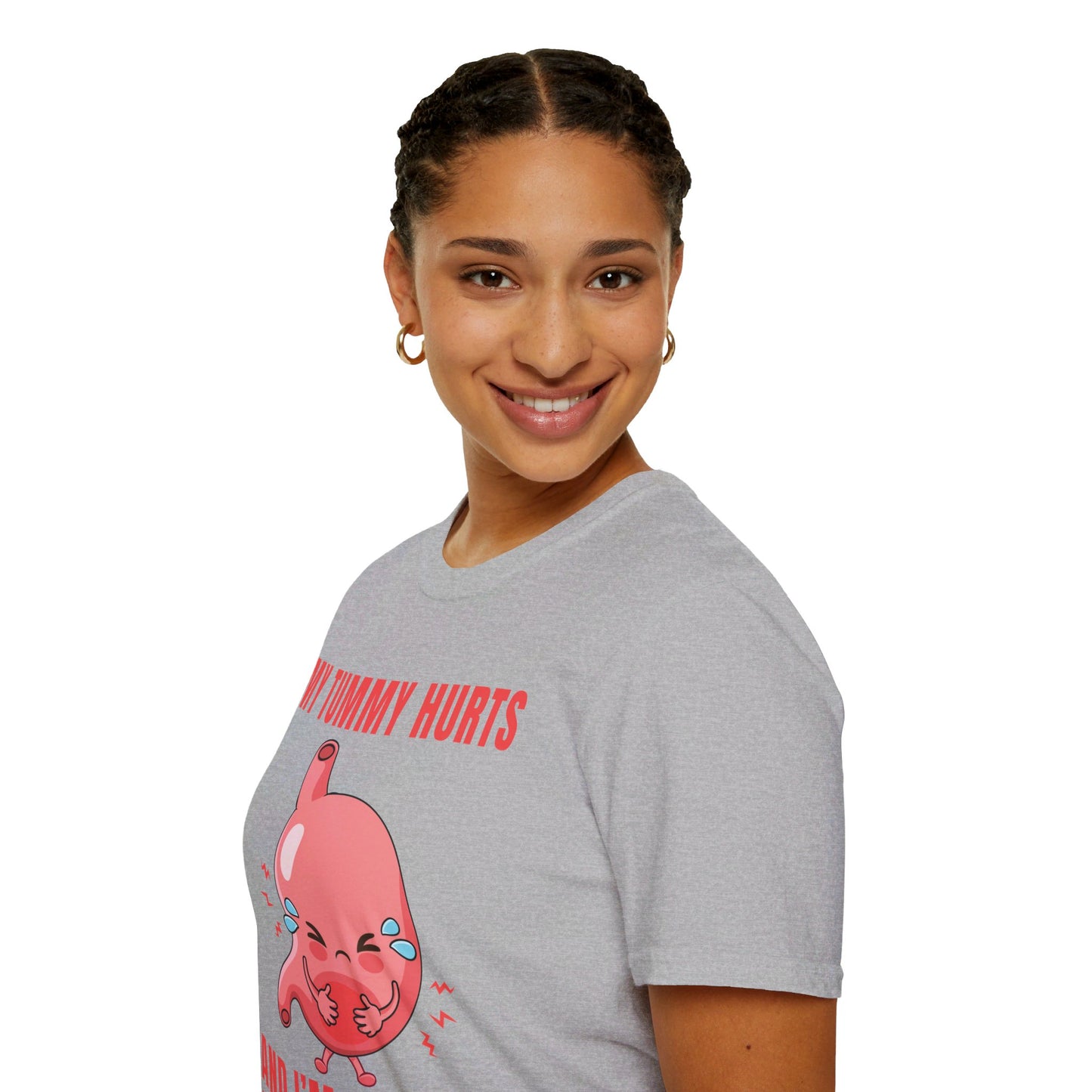 Funny My Tummy Hurts And I'm MAD At The Government Meme Sarcastic T-Shirt