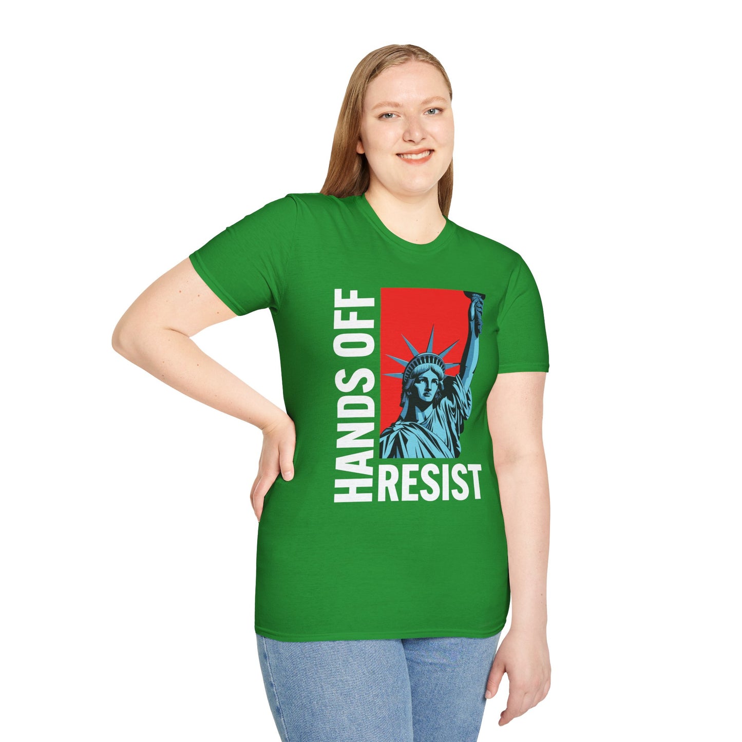 Resist Statue of Liberty Hands Off Resistance Protest T-Shirt For Men Women