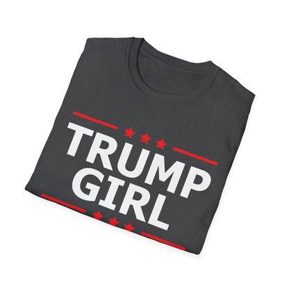 Cute Trump Girl Republican US Flag 2024 Vintage Vote T-Shirt