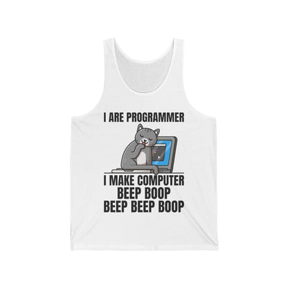 Funny I Are Programmer I Make Computer Beep Boop Cute Cat Tank Top For Men Women Tank Top