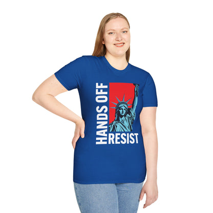Resist Statue of Liberty Hands Off Resistance Protest T-Shirt For Men Women