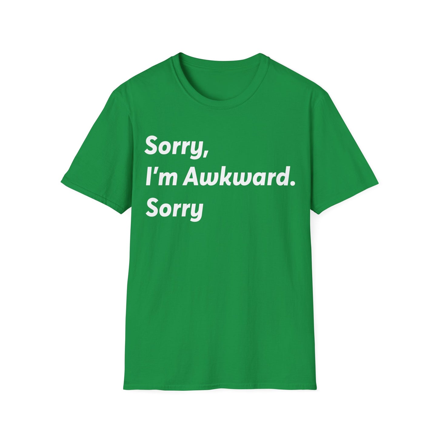 Funny Sorry I'm Awkward Sorry I Hate People Sarcastic Introvert T-Shirt for Men Women