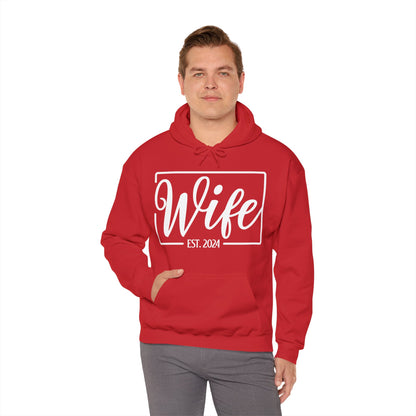 Wife Est 2024 Just Married Honeymoon Wedding Couples  Hoodie For Women Hoodie