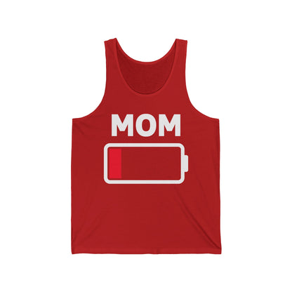 Funny Mom Tired Low Battery Mothers Day Tank Tops For Men Women