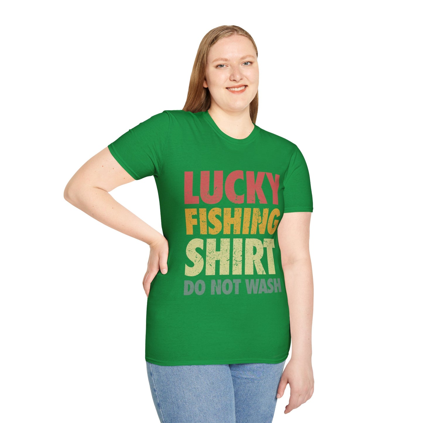 Funny Lucky Fishing Shirt Do Not Wash Vintage Fishing Lover fisherman T-Shirt Men Women