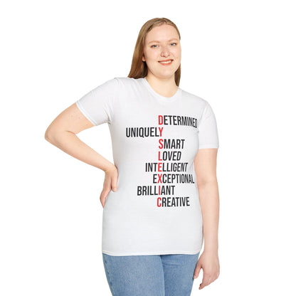 Dyslexia Awareness Teacher Therapist Unique Dyslexic Reading Therapy T-Shirt Men Women