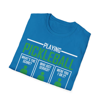 Funny Playing Pickleball Improves Memory Dink Player T-Shirt for Men Women