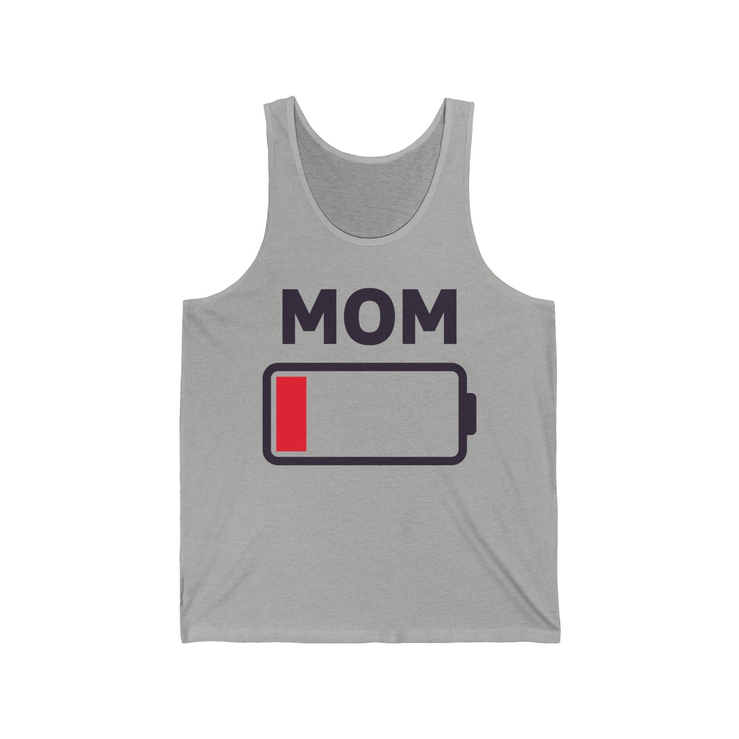 Funny Mom Tired Low Battery Mothers Day Tank Tops For Men Women