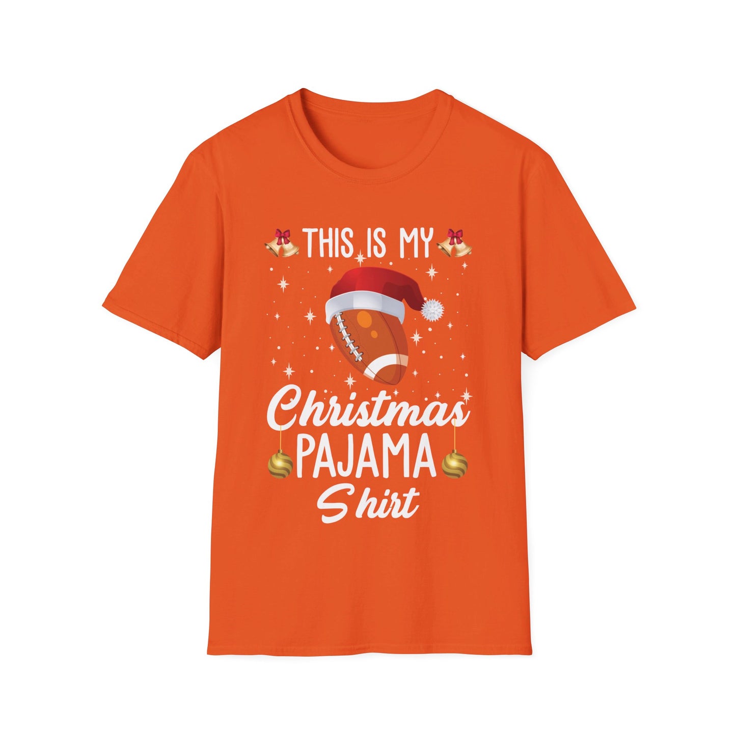 Funny This Is My Christmas Pajama Shirt Gift For Football Lover Xmas T-Shirt Men Women