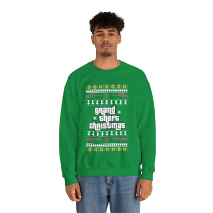 Funny Inspired G T A Gaming Gamers Ugly Christmas Sweater Jumper Xmas Sweatshirt