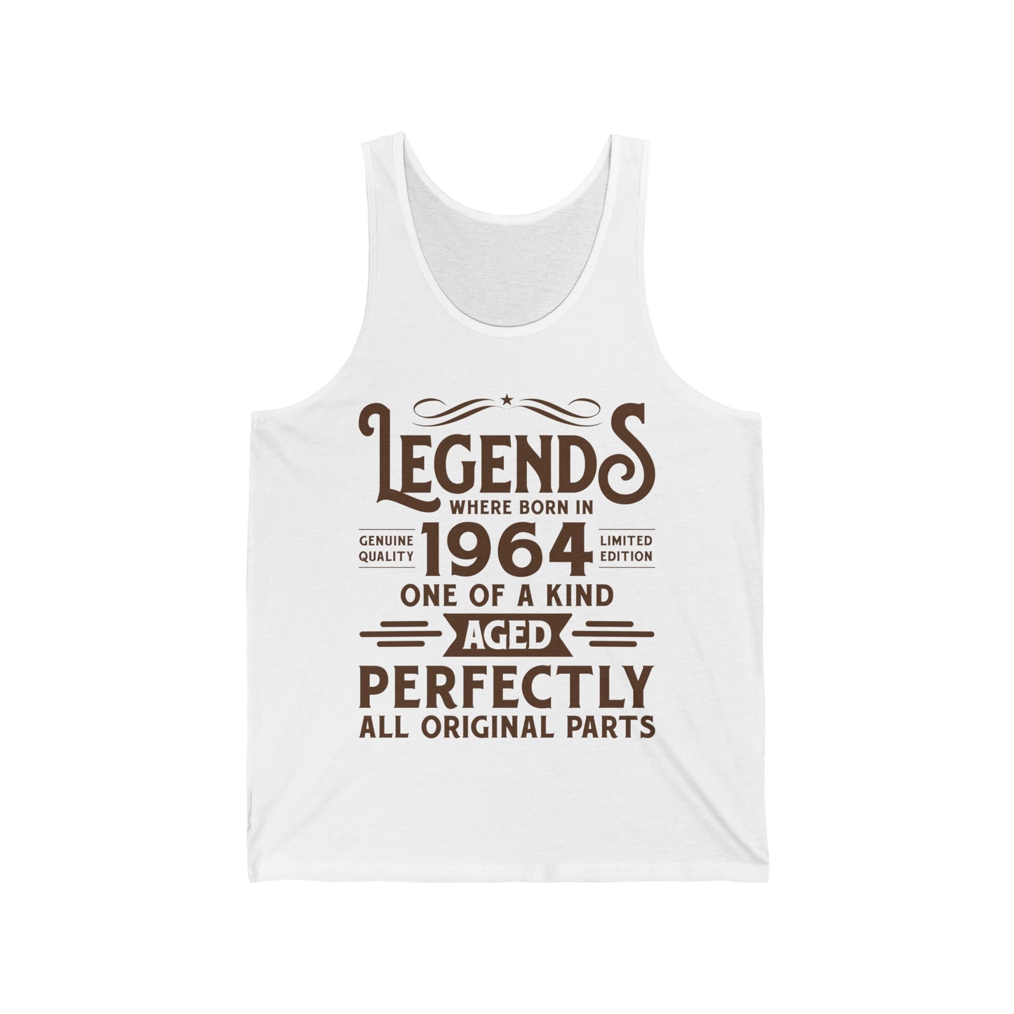 60th Birthday Tee 60 Years Old Vintage Legends Funny Born in 1964 Tank Top for Men Women