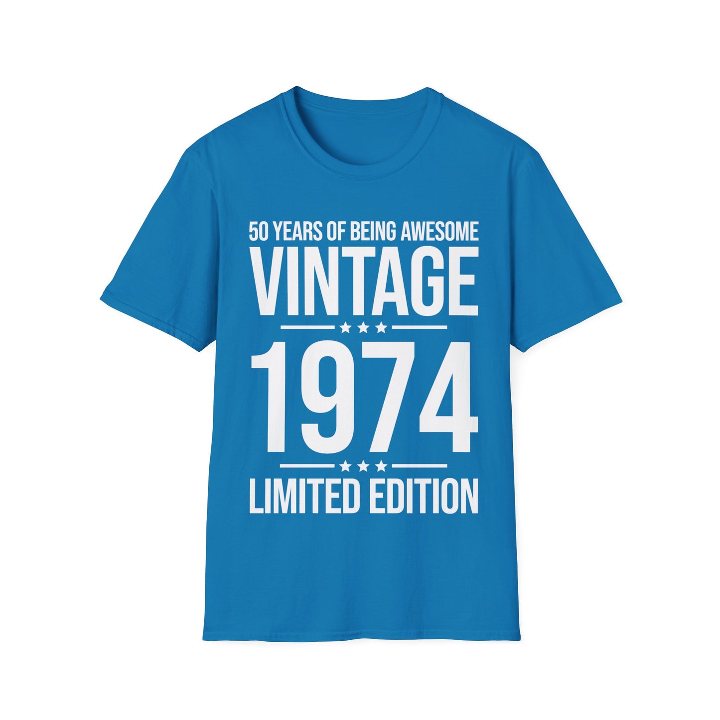 50 Year Old Gifts Vintage 1974 50 Years Awesome 50th Birthday T-Shirt