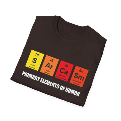 Sarcasm Primary Element of Humor Chemistry Funny Tshirts for Men Women