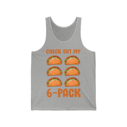 Funny Check Out My Six Pack 6-Pack Tacos Gym Food Foodie Tank Tops