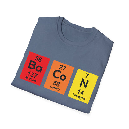 Funny The Chemistry of Bacon T Shirt Funny Nerdy Periodic Table Science