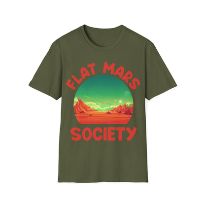 Flat Mars Society Space Astronaut Astronomy Science T-Shirt Men Women