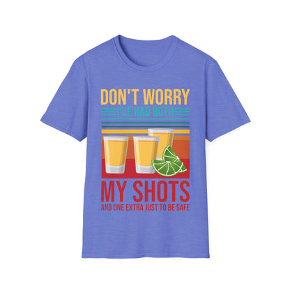 Funny Don't Worry I've Had Both My Shots and One Extra Tequila Vaccinated T-Shirt