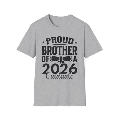 Retro Graduation Proud Brother Of A 2026 Graduate Senior T-Shirt For Men Women