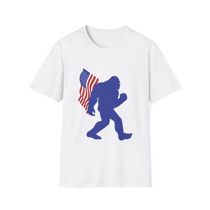 Funny Bigfoot USA Flag America For Sasquatch Believers T-Shirt For Men Women