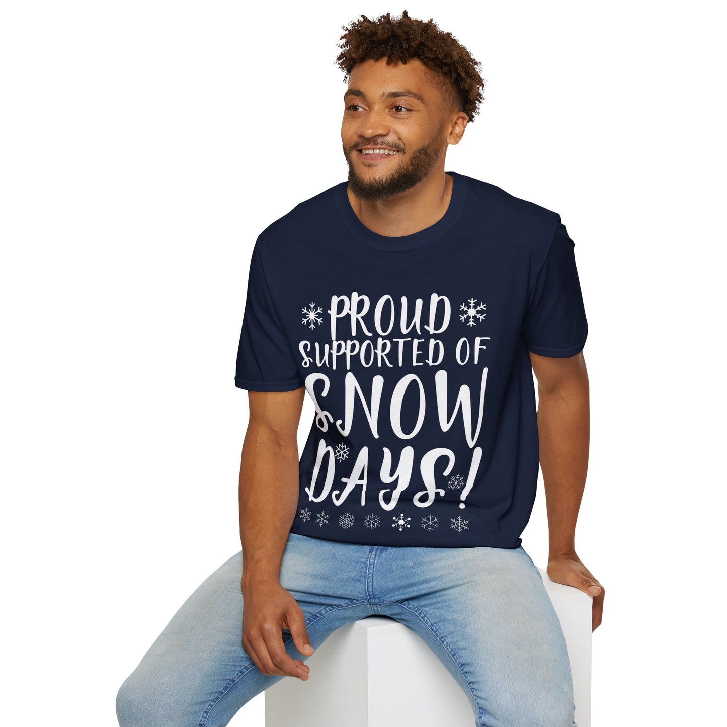 Proud Supporter Of Snow Days Vintage Christmas Holiday Funny Xmas T-Shirt For Men Women T-Shirt