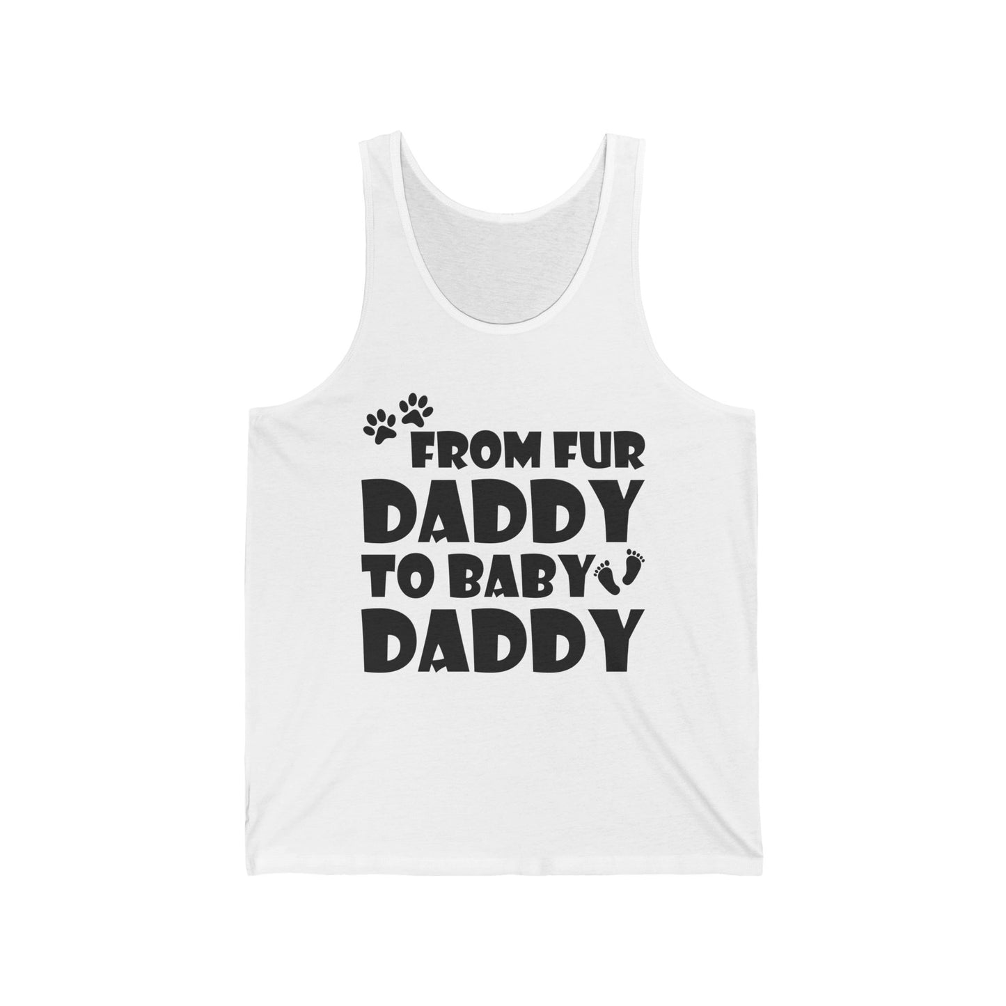 From Fur Daddy To Baby Daddy - Dog Dad Fathers Pregnancy Tank Top