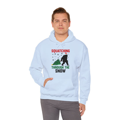 Squatching Through The Snow Funny Bigfoot Christmas Sasquatch Hoodie