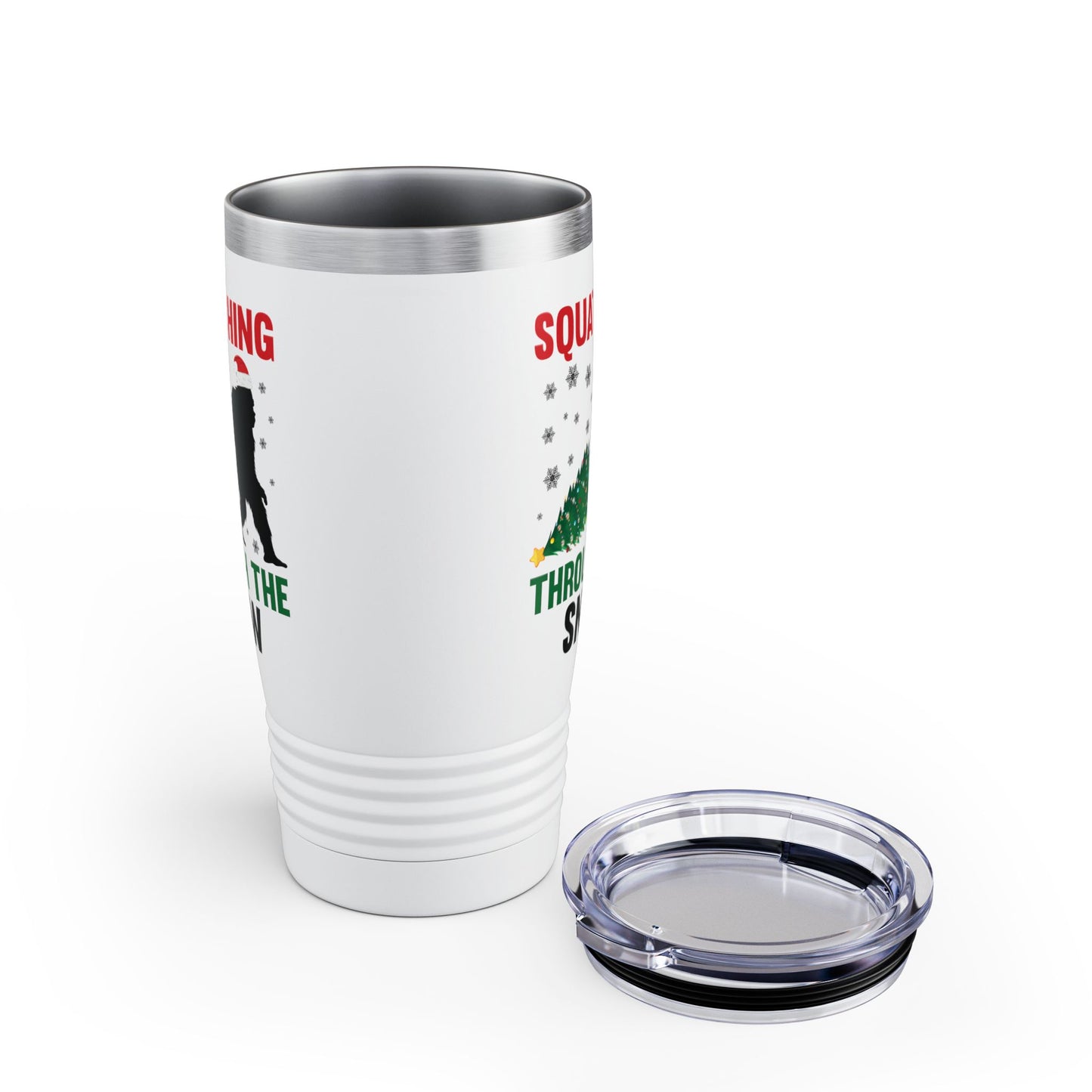 Squatching Through The Snow Funny Bigfoot Christmas Sasquatch Tumbler