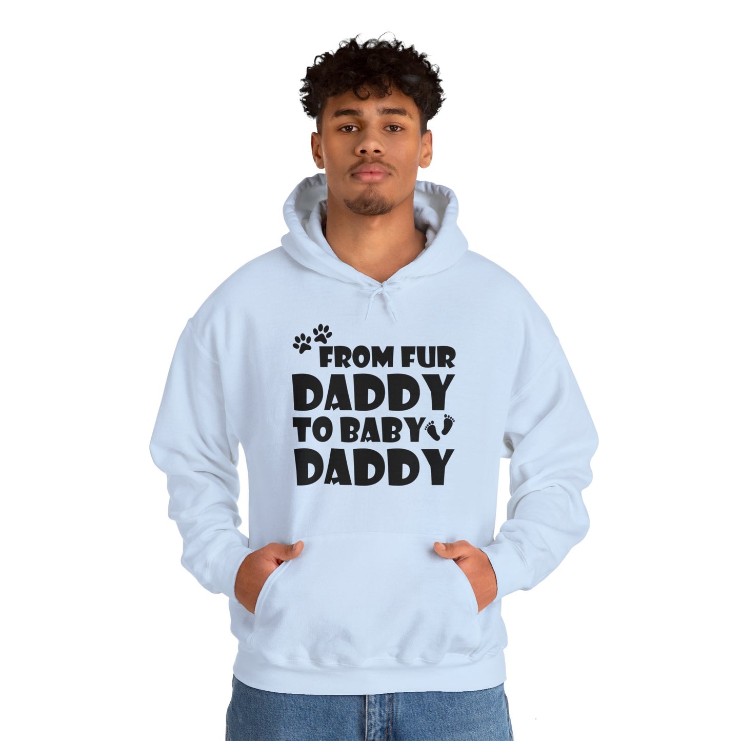 From Fur Daddy To Baby Daddy - Dog Dad Fathers Pregnancy Hoodie