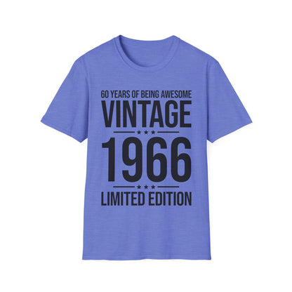 60 Year Old Gifts Vintage 1966 60 Years Awesome 60th Birthday T-Shirt