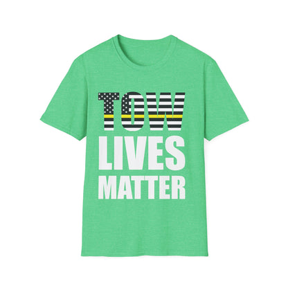 Tow Lives Matter Thin Yellow Line Tow Truck Driver Birthday Gift T-Shirt Men