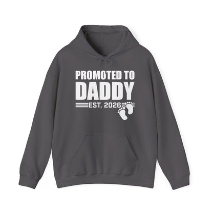 Mens Promoted To Daddy 2026 Pregnancy Announcement Gift Hoodie