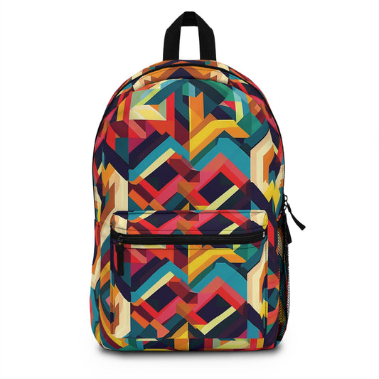 Geometric Illusion Pattern Backpacks For Men Women Kids School Travel, Capacity School Backpacks