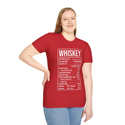 Whiskey Nutrition Facts Funny Family Matching Thanksgiving Christmas Drinking T-Shirt For Men Women