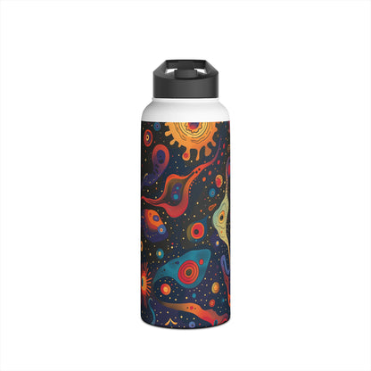 Space Oddity Pattern Stainless Steel Water Bottle with Twist-on Lid and Double-Wall Vacuum Insulation