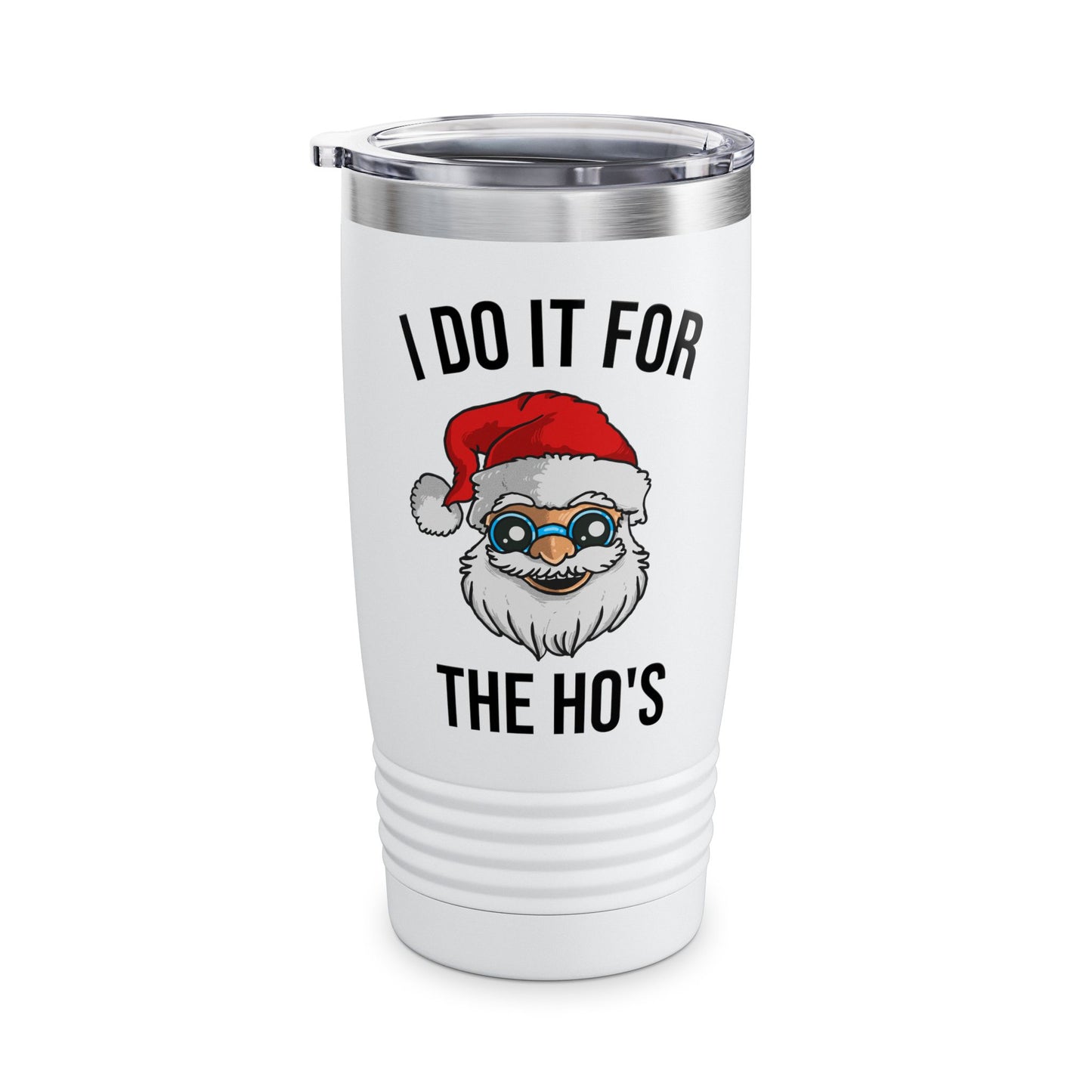 Funny Santa I Do It For The Ho's Christmas Xmas Tumbler Men Women