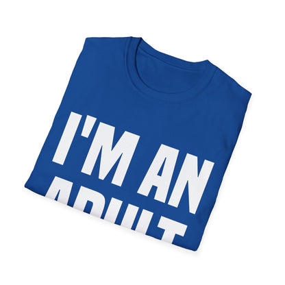 Funny I Am An Adult Technically T-Shirt 18th Birthday Tshirt Boys Girls