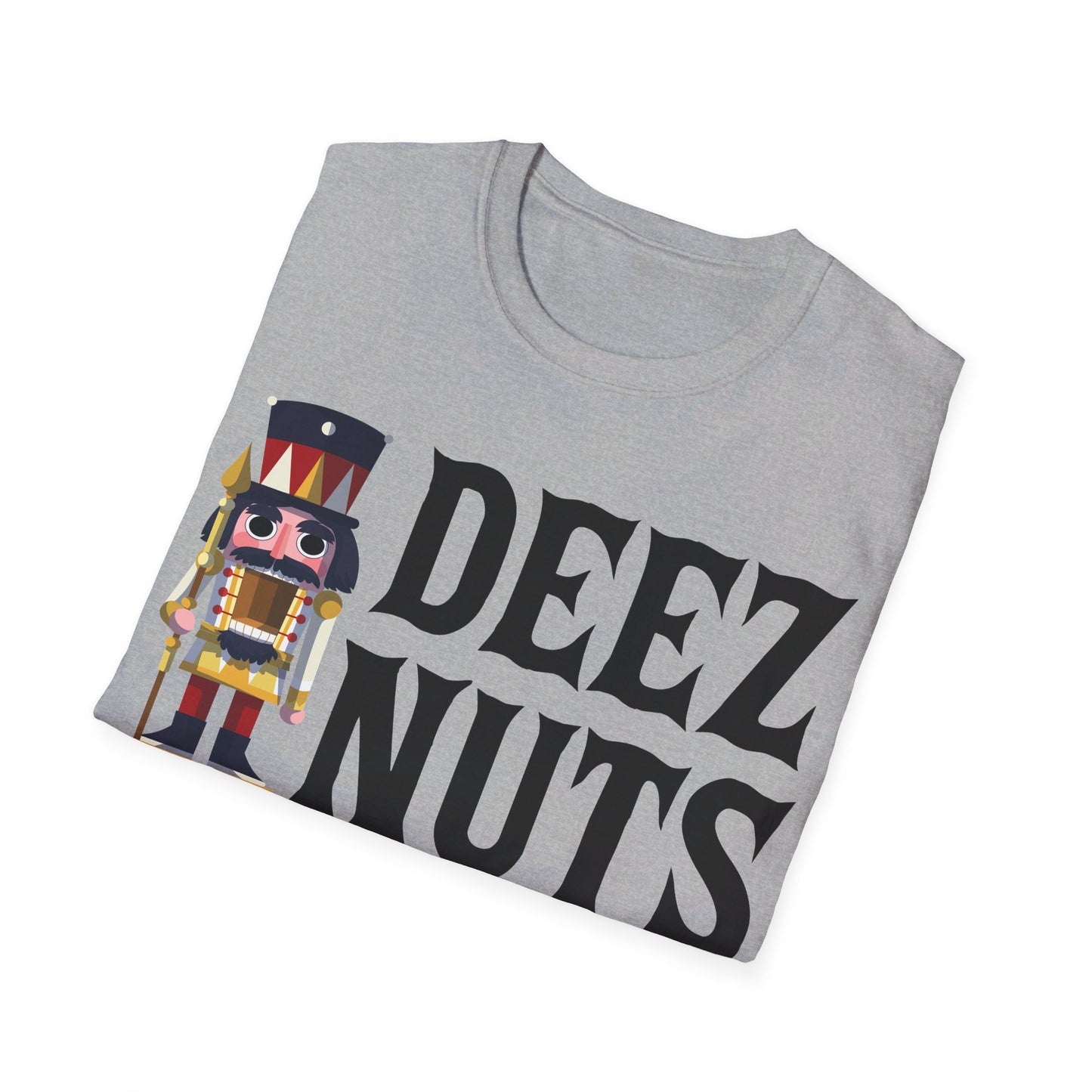 Funny Deez Nuts Nutcracker Ugly Christmas Meme Xmas Gift T-Shirt Men Women