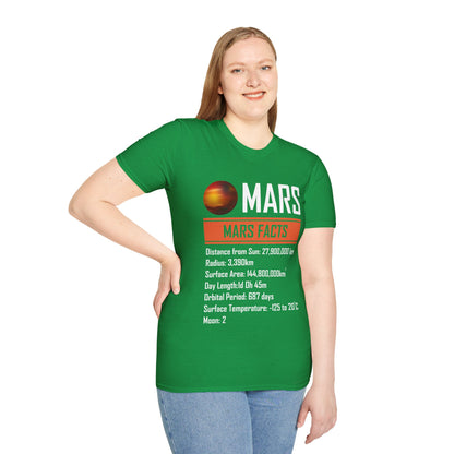 Mars Facts About Mars Planet Space Lover T-Shirt Men Women