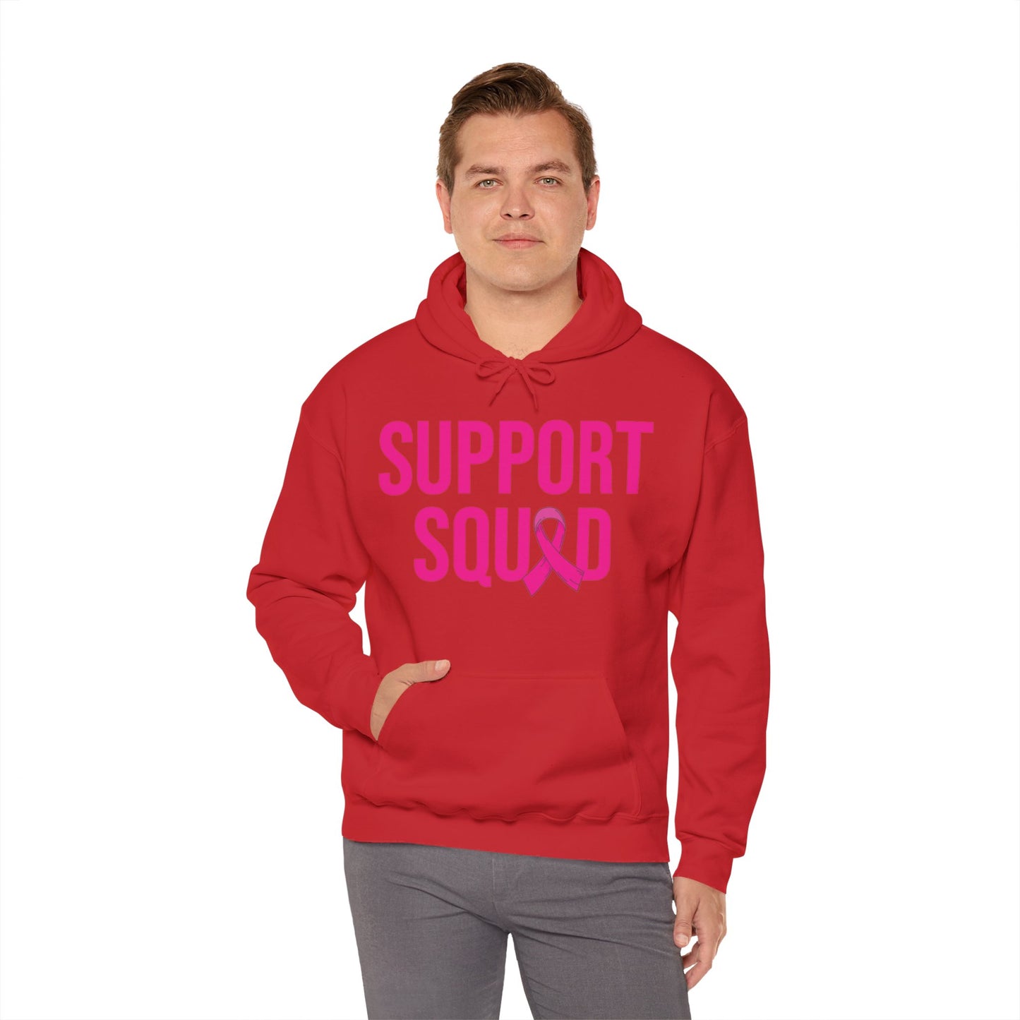 Support Squad Breast Cancer Warrior Awareness October Pink Hoodie