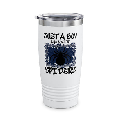 Just A Boy Who Loves Spiders Retro Spider Lover Tumbler For Men Kids Tumbler