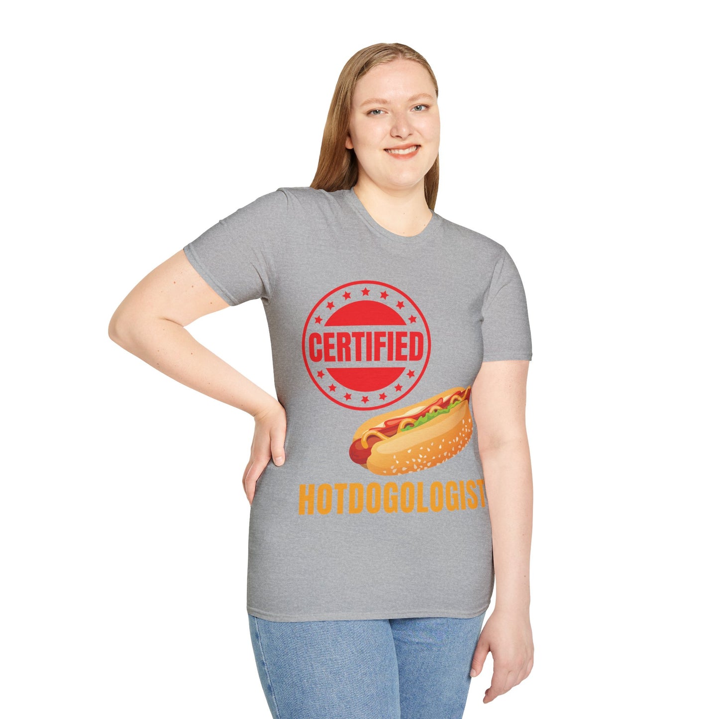 Certified Hotdogologist Hotdog Cool Sausage Hot Dog Lover T-Shirt For Men Women T-Shirt