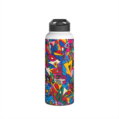 Comic pattern Vibrant Pattern Stainless Steel Water Bottle with Twist-on Lid and Double-Wall Vacuum Insulation