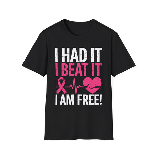 Funny I Had It I Beat It I Am Free Breast Cancer Survivor T-Shirt For Men Women