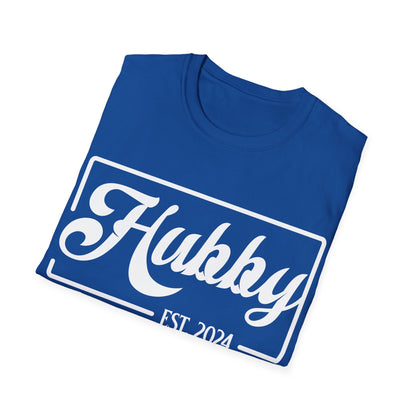 Hubby Est 2024 Just Married Honeymoon Wedding Couples T-Shirt for Men