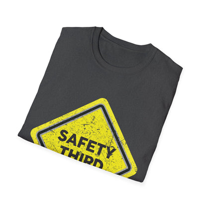 Funny Safety 3rd Third Distress Fun T-Shirt for Men Women