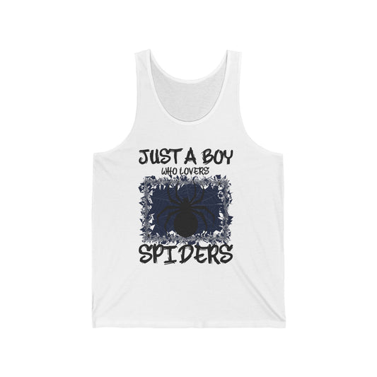 Just A Boy Who Loves Spiders Retro Spider Lover Tank Top For Men Kids Tank Top